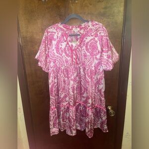 Umgee Pink Paisley Tunic dress